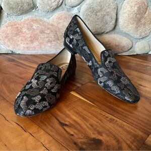 ✔️ Sam Edelman Jordy Loafer Metallic on Black Size 8